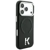 iPhone 18 Pro / iPhone 17 Pro Karl Lagerfeld zrnité, reliéfne puzdro MagSafe s logom prsteňa a kamey, čierne thumbnail