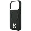iPhone 18 Pro / iPhone 17 Pro Karl Lagerfeld zrnité, reliéfne puzdro MagSafe s logom prsteňa a kamey, čierne thumbnail