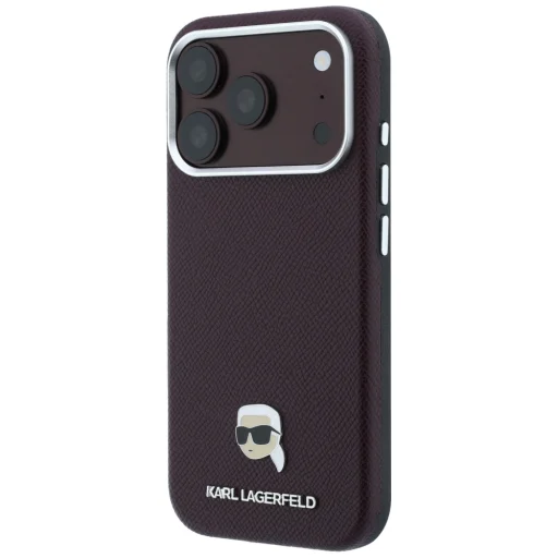iPhone 18 Pro / 17 Pro bordové puzdro Karl Lagerfeld Grained Karl Head Metal MagSafe - 2