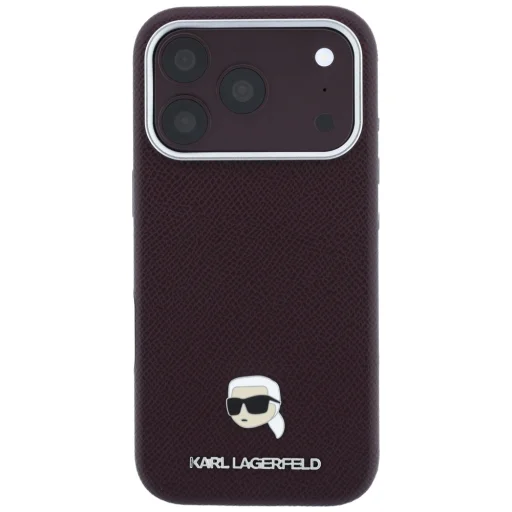 iPhone 18 Pro / 17 Pro bordové puzdro Karl Lagerfeld Grained Karl Head Metal MagSafe - 3