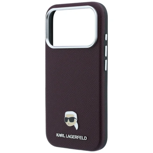 iPhone 18 Pro / 17 Pro bordové puzdro Karl Lagerfeld Grained Karl Head Metal MagSafe - 6