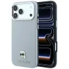 iPhone 18 Pro / 17 Pro zadný kryt – Karl Lagerfeld Grained Karl Head Metal MagSafe, sivý thumbnail