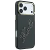 iPhone 18 Pro / 17 Pro puzdro – Karl Lagerfeld IML Big Signature, syntetická živica a kovový rám, čierne thumbnail