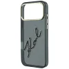 iPhone 18 Pro / 17 Pro puzdro – Karl Lagerfeld IML Big Signature, syntetická živica a kovový rám, čierne thumbnail