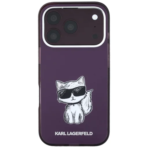 iPhone 18 Pro Max / 17 Pro Max bordový Karl Lagerfeld IML Ikonik Sketch Print MagSafe zadný kryt - 3