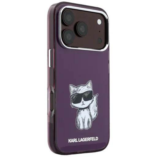 iPhone 18 Pro Max / 17 Pro Max bordový Karl Lagerfeld IML Ikonik Sketch Print MagSafe zadný kryt - 4