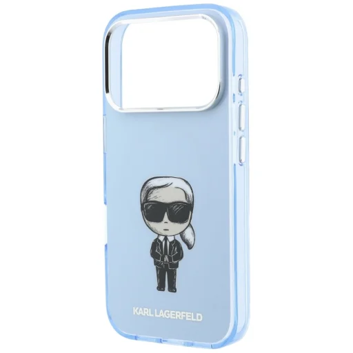 Apple iPhone 18 Pro Max / iPhone 17 Pro Max svetlomodrý Karl Lagerfeld IML Ikonik Sketch Print MagSafe kryt - 6