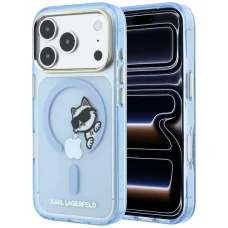 iPhone 18 Pro / iPhone 17 Pro svetlomodré puzdro Karl Lagerfeld Peekaboo Logo MagSafe