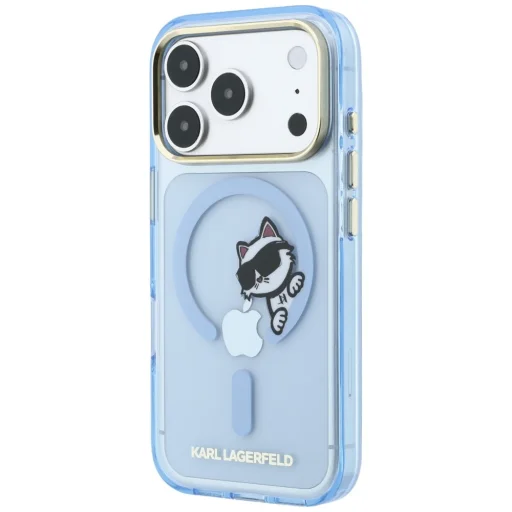 iPhone 18 Pro / iPhone 17 Pro svetlomodré puzdro Karl Lagerfeld Peekaboo Logo MagSafe - 2