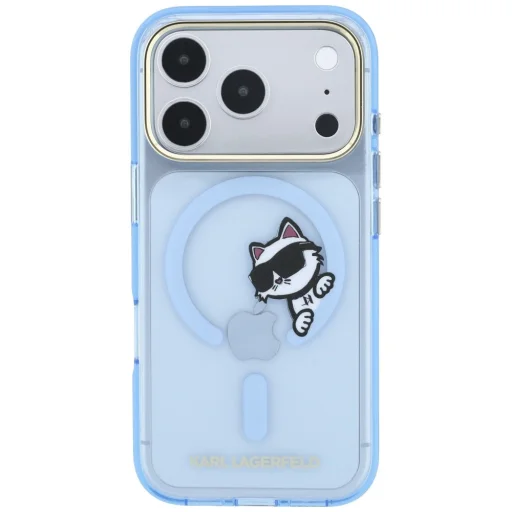 iPhone 18 Pro / iPhone 17 Pro svetlomodré puzdro Karl Lagerfeld Peekaboo Logo MagSafe - 3