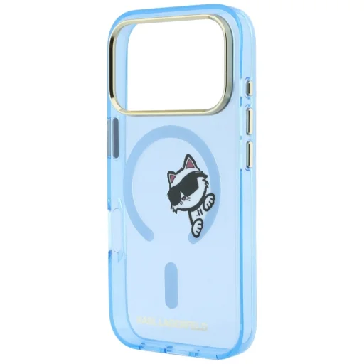 iPhone 18 Pro / iPhone 17 Pro svetlomodré puzdro Karl Lagerfeld Peekaboo Logo MagSafe - 6