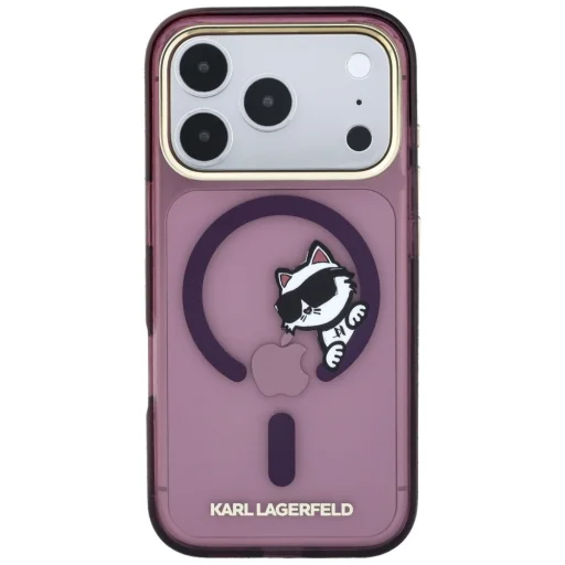 iPhone 18 Pro Max / iPhone 17 Pro Max bordový kryt Karl Lagerfeld Peekaboo Logo MagSafe - 3