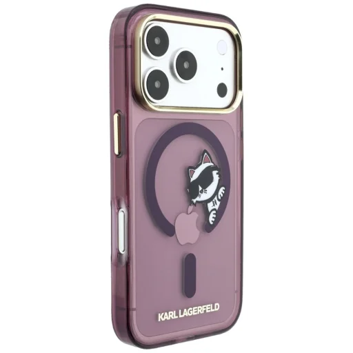 iPhone 18 Pro Max / iPhone 17 Pro Max bordový kryt Karl Lagerfeld Peekaboo Logo MagSafe - 4