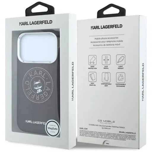 iPhone 18 Pro / iPhone 17 Pro bordové puzdro Karl Lagerfeld Point & Choupette Sketch MagSafe - 8