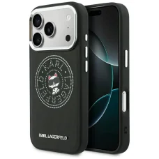 iPhone 18 Pro / iPhone 17 Pro Karl Lagerfeld Point & Choupette Sketch MagSafe kryt, čierny