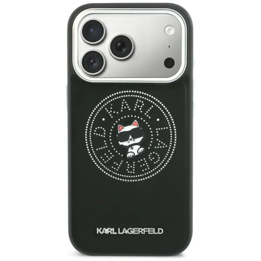 iPhone 18 Pro / iPhone 17 Pro Karl Lagerfeld Point & Choupette Sketch MagSafe kryt, čierny - 3