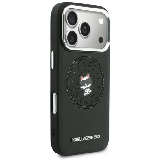iPhone 18 Pro / iPhone 17 Pro Karl Lagerfeld Point & Choupette Sketch MagSafe kryt, čierny - 4