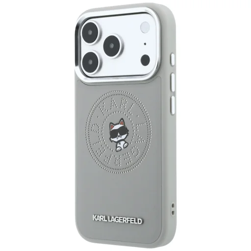 iPhone 18 Pro Max / iPhone 17 Pro Max Karl Lagerfeld Point & Choupette Sketch MagSafe zadný kryt, sivý - 2