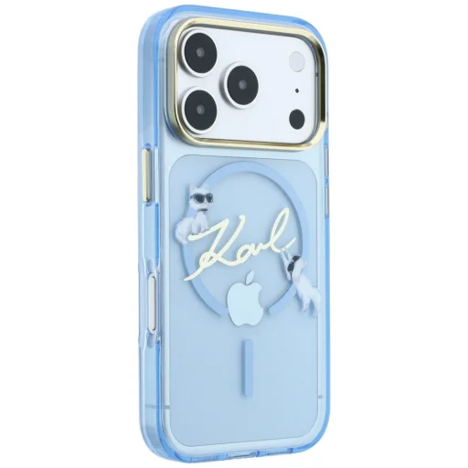 iPhone 18 Pro / 17 Pro svetlomodrý zadný kryt Karl Lagerfeld Script Logo MagSafe - 4