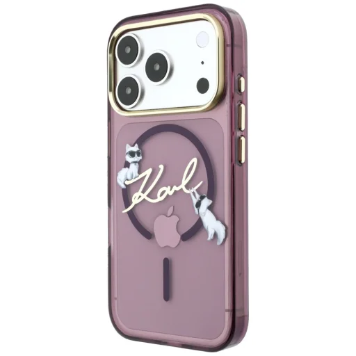 Bordové puzdro Karl Lagerfeld Script Logo MagSafe pre iPhone 18 Pro Max / iPhone 17 Pro Max - 2
