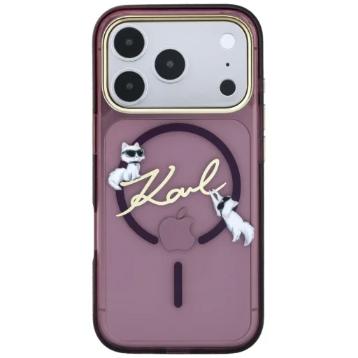 Bordové puzdro Karl Lagerfeld Script Logo MagSafe pre iPhone 18 Pro Max / iPhone 17 Pro Max - 3
