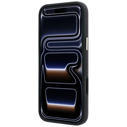 iPhone 18 Pro / 17 Pro bordový hladký kryt Karl Lagerfeld s veľkým živicovým podpisovým logom - 5