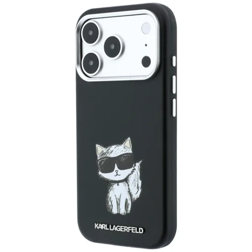 iPhone 18 Pro Max / 17 Pro Max čierne puzdro Karl Lagerfeld Smooth Choupette Sketch MagSafe - 2