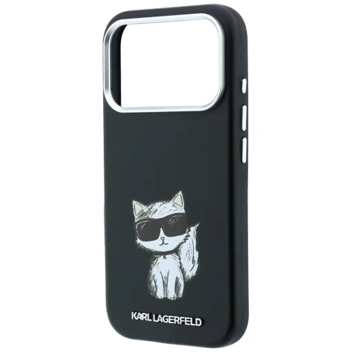 iPhone 18 Pro Max / 17 Pro Max čierne puzdro Karl Lagerfeld Smooth Choupette Sketch MagSafe - 6