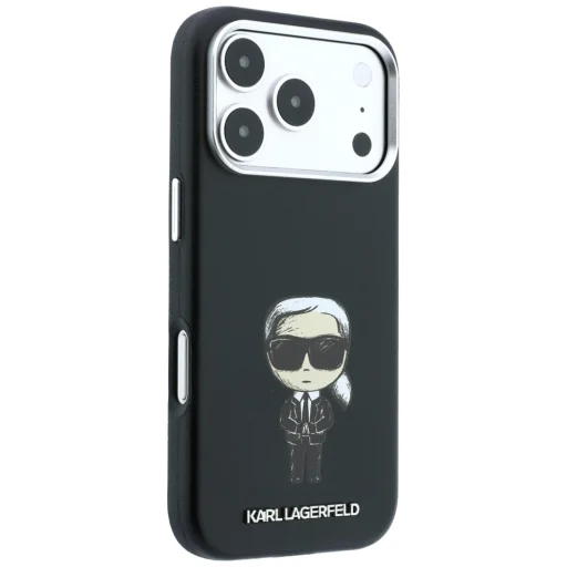 iPhone 18 Pro Max / iPhone 17 Pro Max čierny zadný kryt Karl Lagerfeld Smooth Ikonik Sketch MagSafe - 4