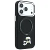 iPhone 18 Pro / 17 Pro čierny Karl Lagerfeld Ring Stand 360 Karl & Choupette Heads Pin MagSafe zadný kryt thumbnail