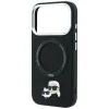iPhone 18 Pro / 17 Pro čierny Karl Lagerfeld Ring Stand 360 Karl & Choupette Heads Pin MagSafe zadný kryt thumbnail