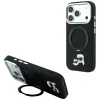 iPhone 18 Pro / 17 Pro čierny Karl Lagerfeld Ring Stand 360 Karl & Choupette Heads Pin MagSafe zadný kryt thumbnail
