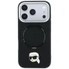 Čierny Karl Lagerfeld Karl Head Pin MagSafe zadný kryt pre iPhone 18 Pro / iPhone 17 Pro s 360° prstencovým stojanom thumbnail