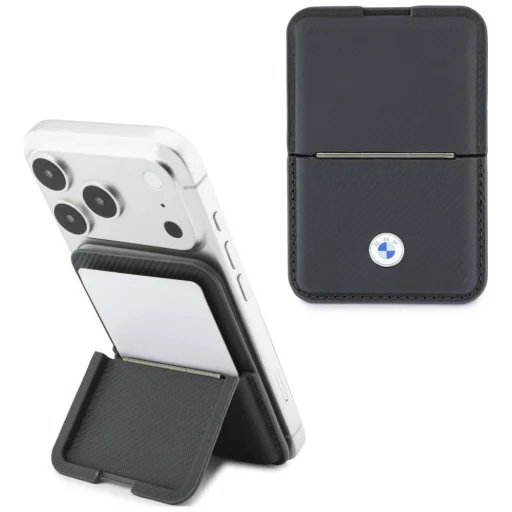 MagSafe magnetický držiak na karty BMW Carbon Metal Logos, antracit - 1
