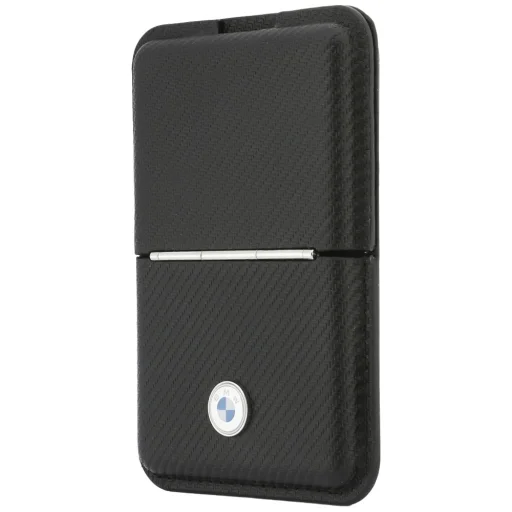 Magnetická peňaženka na karty BMW Carbon Metal Logos MagSafe, čierna - 3