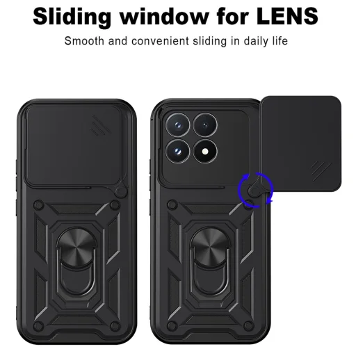  Xiaomi Poco F9 Pro Techsuit CamShield Series tok, fekete - 2