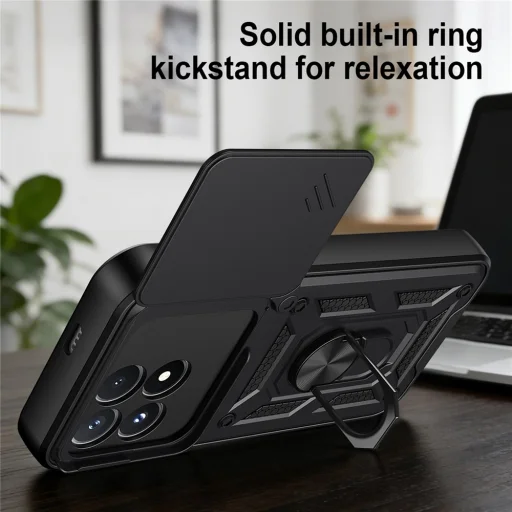  Xiaomi Poco F9 Pro Techsuit CamShield Series tok, fekete - 3