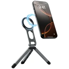 SODI ST05 magnetický skladací stojan na telefón a mini statív, sivý