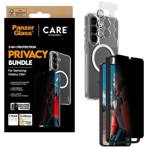 Samsung Galaxy S26+ CARE by PanzerGlass 3 v 1 privacy ochranná súprava - 5