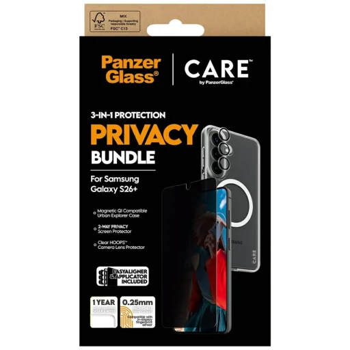 Samsung Galaxy S26+ CARE by PanzerGlass 3 v 1 privacy ochranná súprava - 7