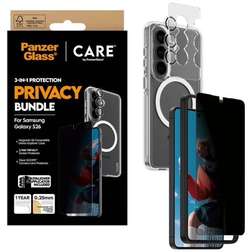 Samsung Galaxy S26 CARE by PanzerGlass 3 az 1-ben betekintésgátló védőszett - 5