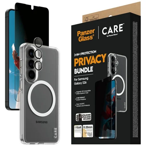 Samsung Galaxy S26 CARE by PanzerGlass 3 az 1-ben betekintésgátló védőszett - 6