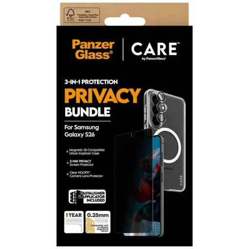 Samsung Galaxy S26 CARE by PanzerGlass 3 az 1-ben betekintésgátló védőszett - 7
