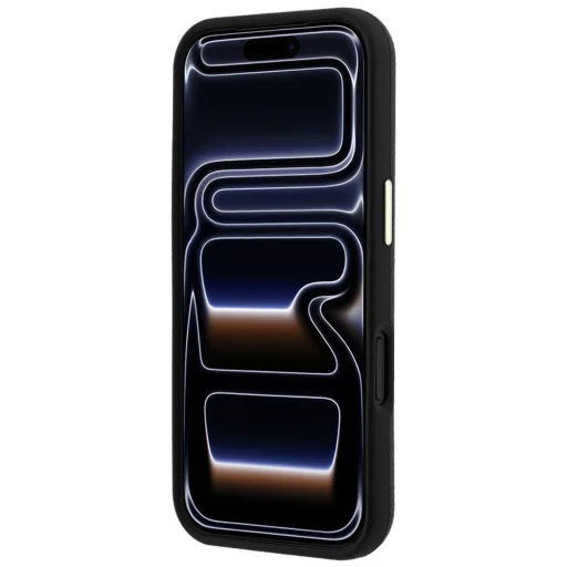 Čierne puzdro Guess so zrnitou textúrou a veľkým živicovým logom pre iPhone 18 Pro Max a iPhone 17 Pro Max - 5
