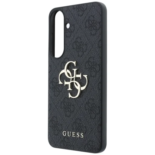 Samsung Galaxy S26 FE čierny Guess 4G kožený pevný kryt s kovovým logom - 5