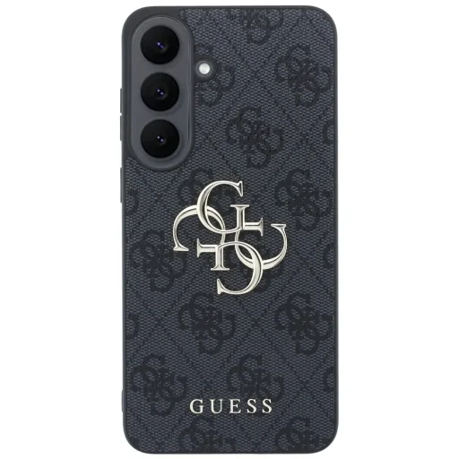 Samsung Galaxy S26 FE čierny Guess 4G kožený pevný kryt s kovovým logom - 3