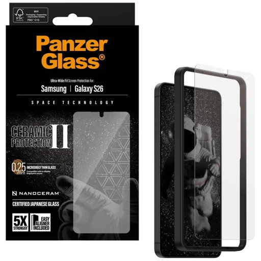  Samsung Galaxy S26 PanzerGlass Ultra-Wide Fit EasyAligner kerámia kijelzővédő fólia - 4