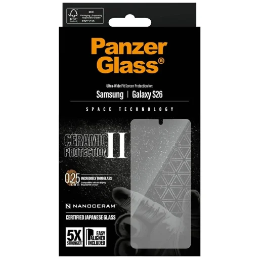  Samsung Galaxy S26 PanzerGlass Ultra-Wide Fit EasyAligner kerámia kijelzővédő fólia - 6