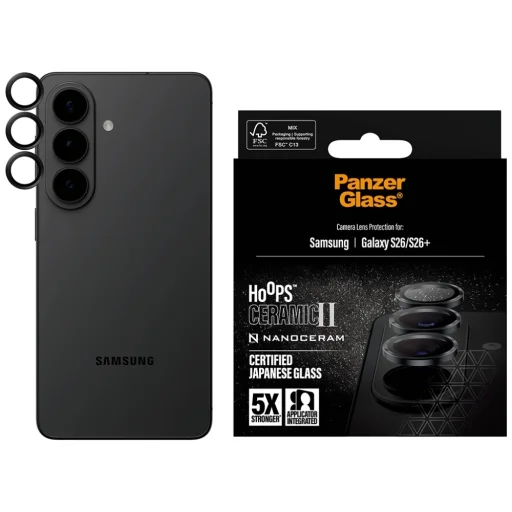  Samsung Galaxy S26 és S26+ PanzerGlass Hoops Ceramic II kameralencse-védő gyűrű - 1