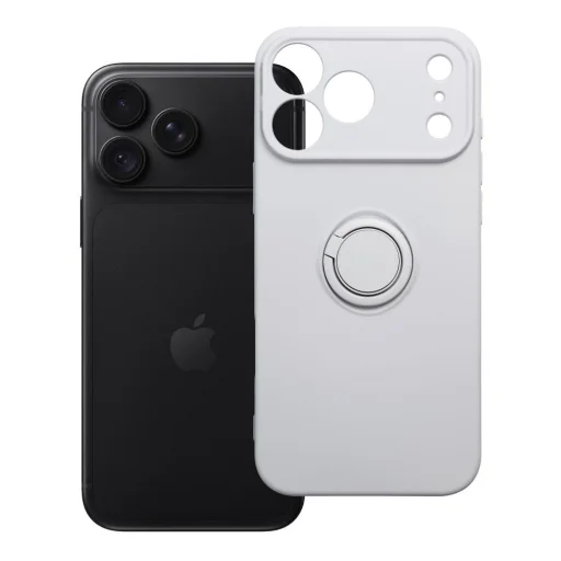 iPhone 18 Pro Max / iPhone 17 Pro Max strieborné puzdro s krúžkom - 1